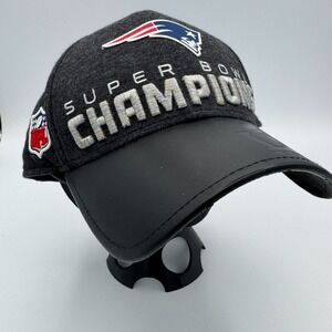 Super Bowl LI New England Patriots Hat Faux‎ Leather Brim New Era Adjustable